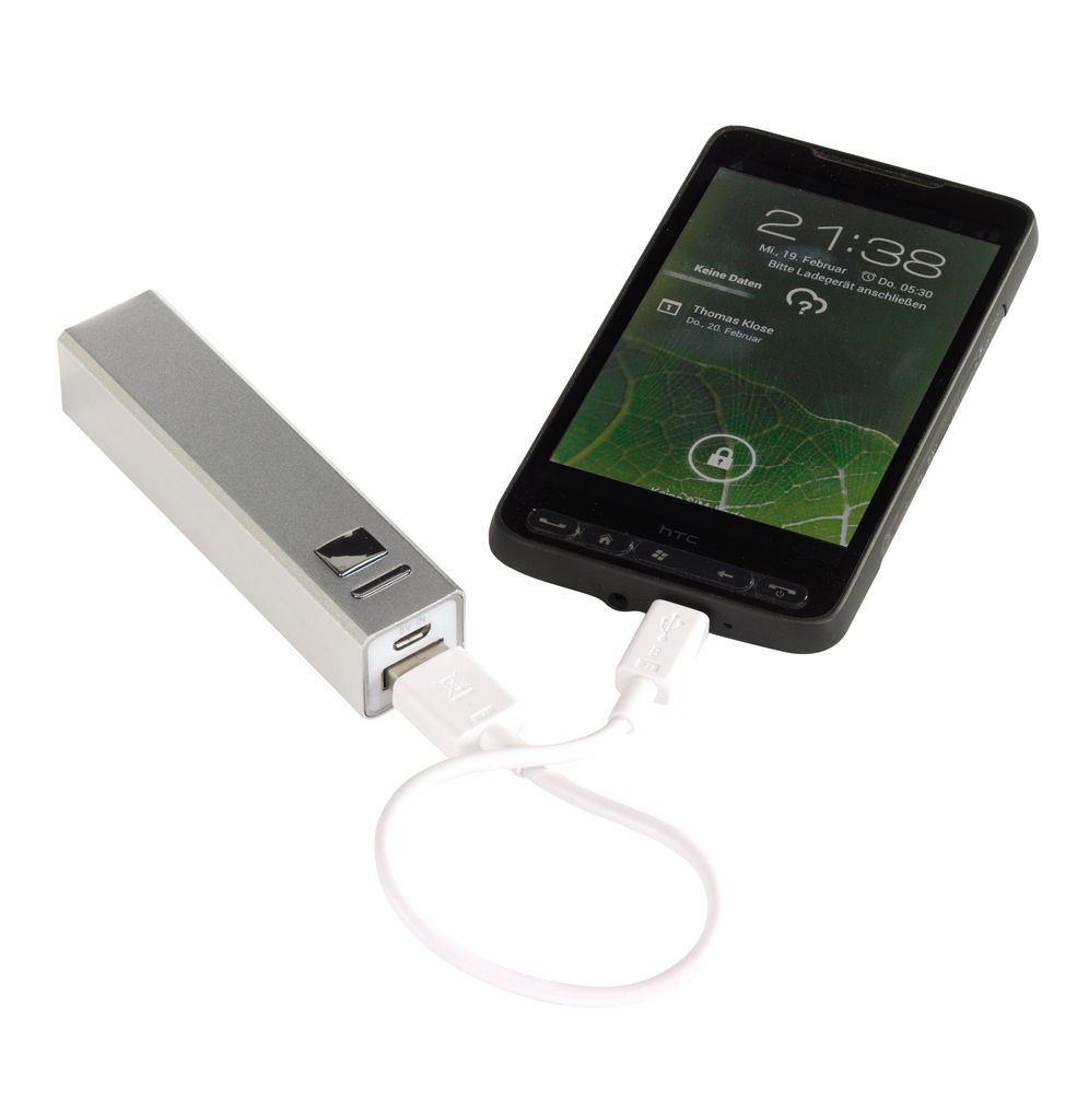 Power bank ENDURANCE, колір сріблястий - 56-1107201- Фото №2