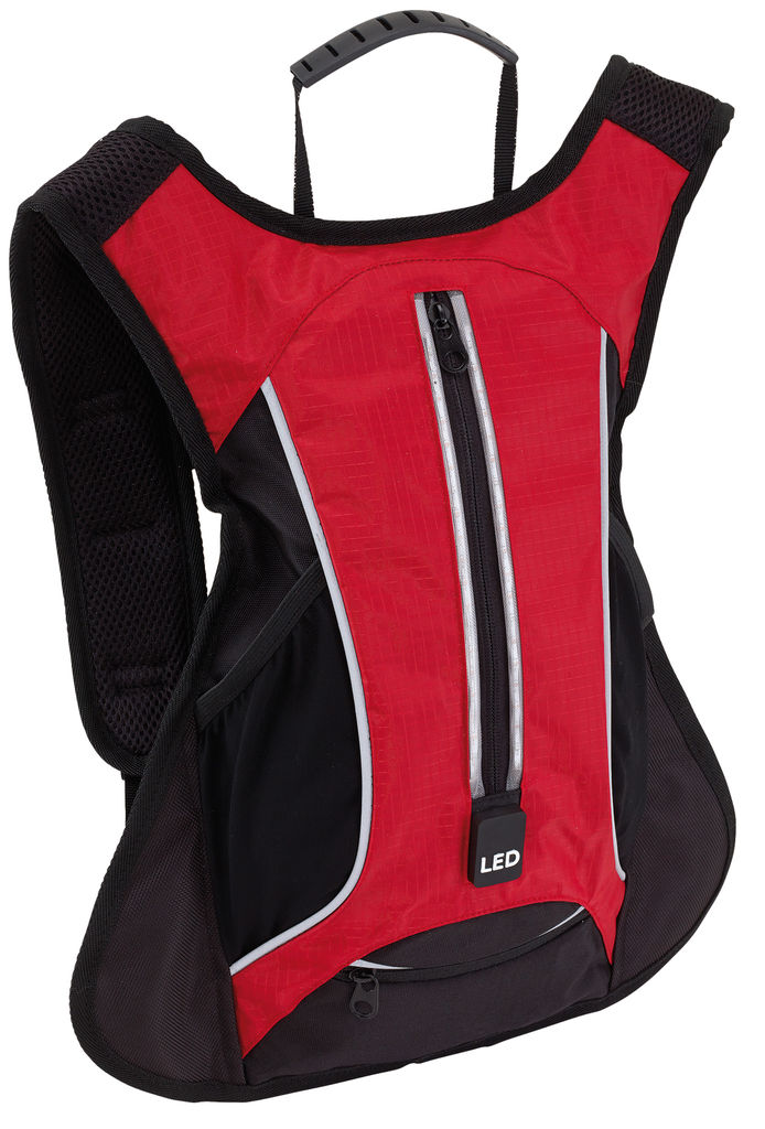 Рюкзак спортивный LED RUN, цвет красный, чёрный
