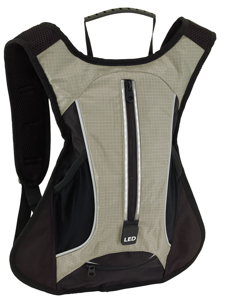 Рюкзак спортивный LED RUN, цвет серый, чёрный
