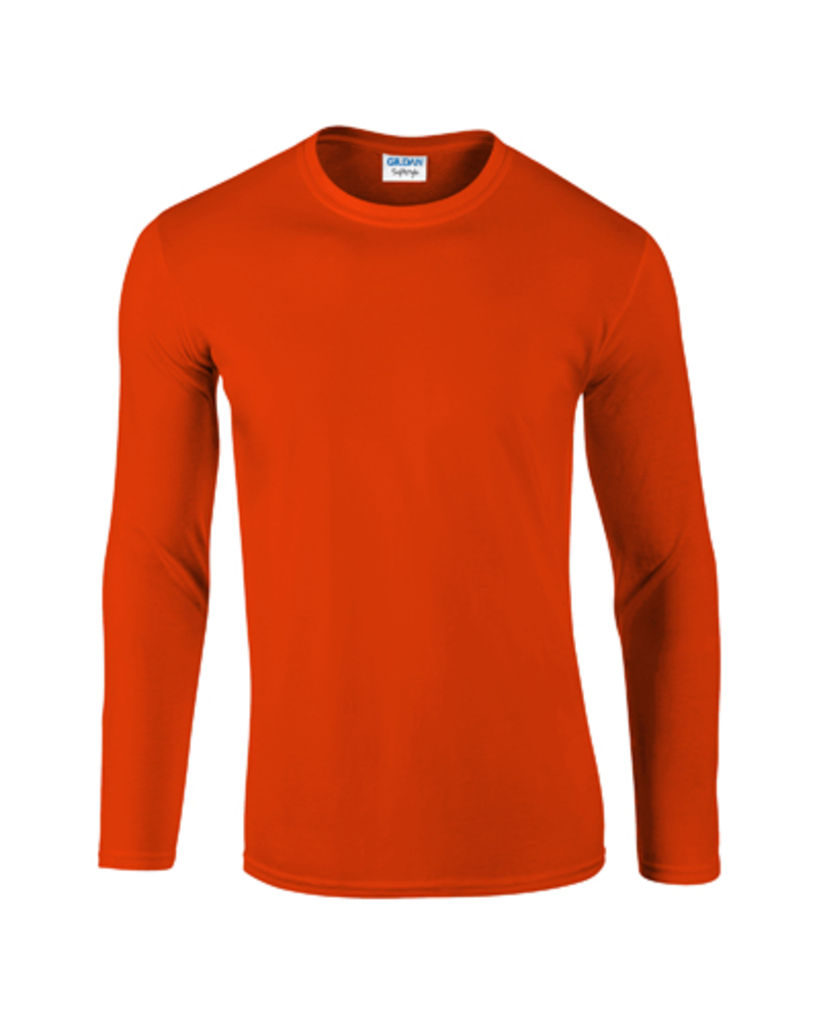Футболка с длинным рукавом Softstyle Long Sleeve, цвет оранжевый  размер L