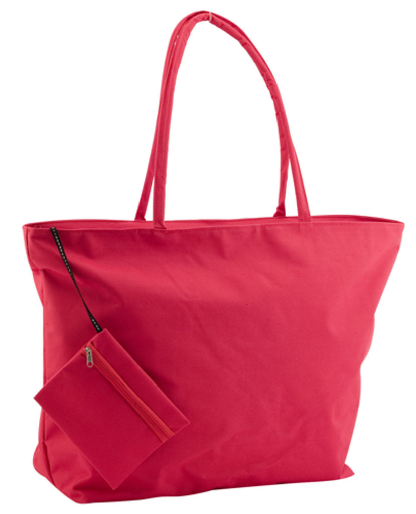 Пляжна сумка з косметичкою Maxize, колір червоний
