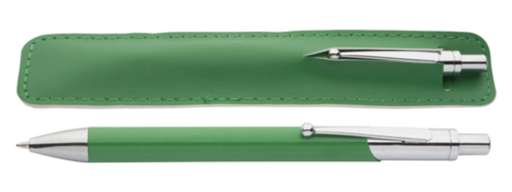 Ручка в футляре Gavin, цвет зеленый