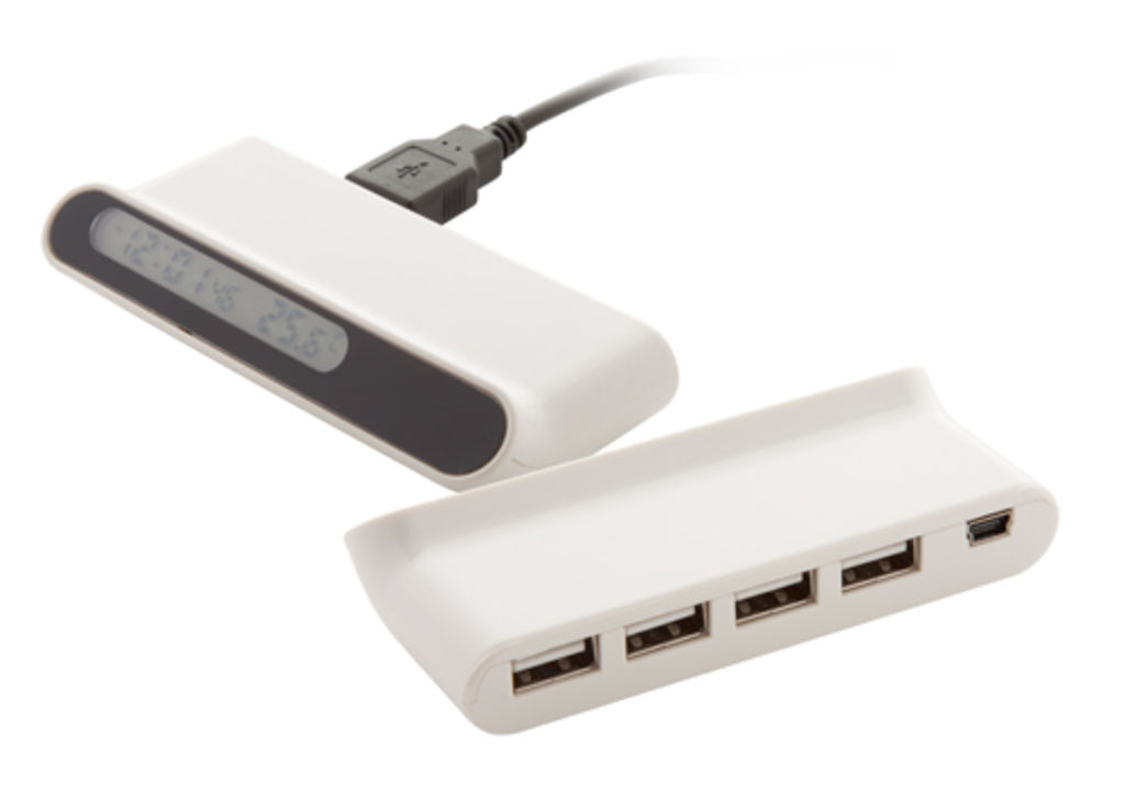 Хаб USB Nico, колір білий