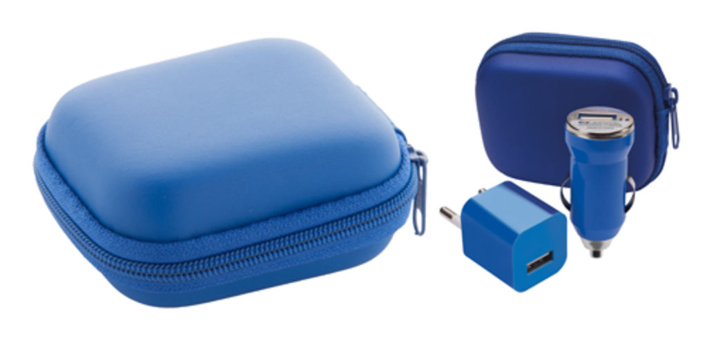 Набір для зарядки USB Canox, колір синій