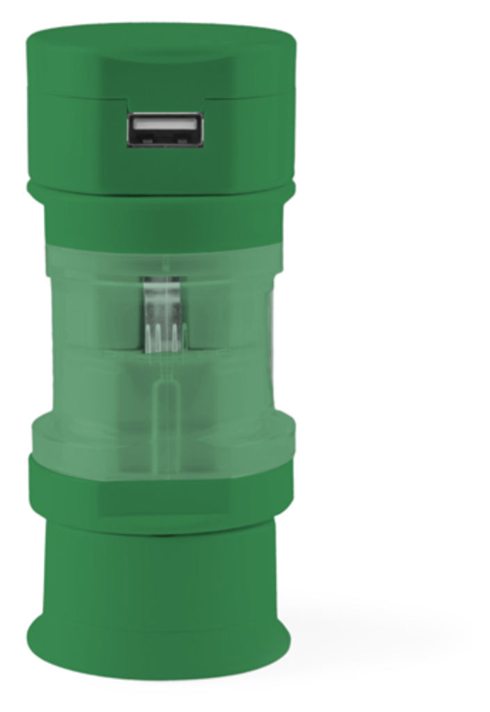 Адаптер для розетки Tribox, колір зелений