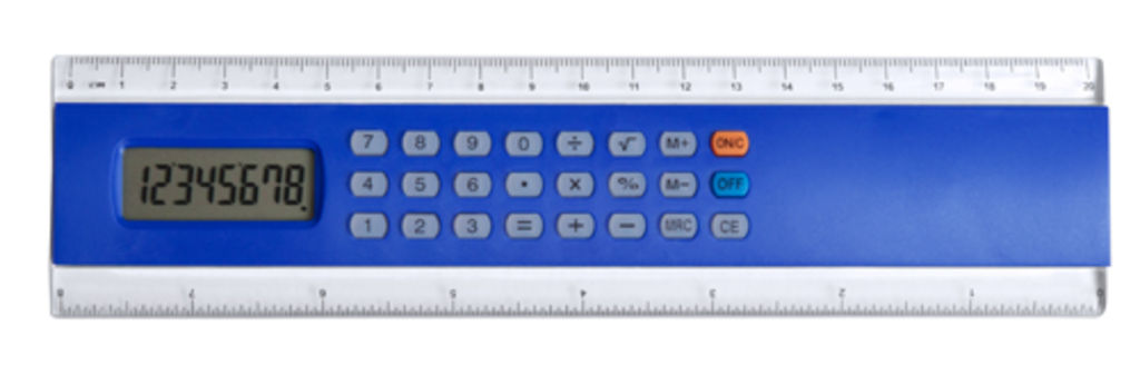 Линейка с калькулятором Profex, цвет синий