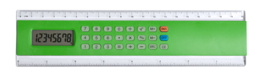 Лінійка з калькулятором Profex, колір зелений