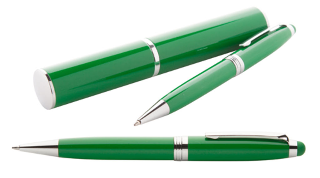 Ручка кулькова сенсор Hasten, колір зелений