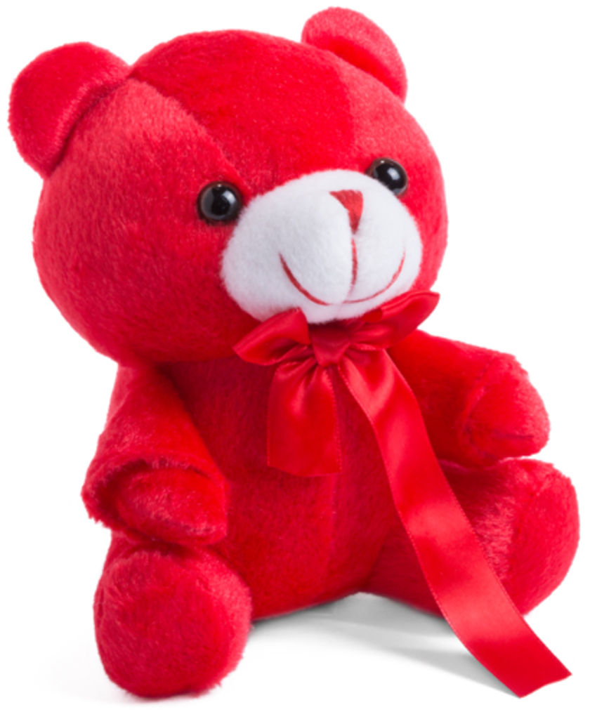 Ведмедик плюшевий Alison, колір червоний