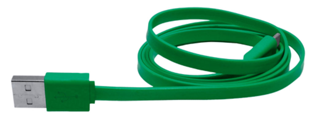 Зарядный кабель  Yancop, цвет зеленый