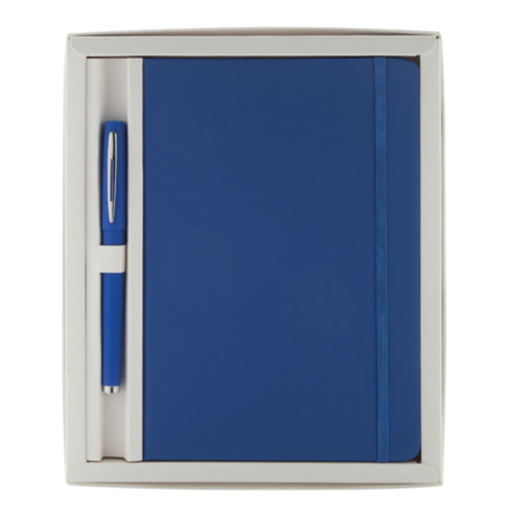 Набір блокнот і ручка Marden, колір синій
