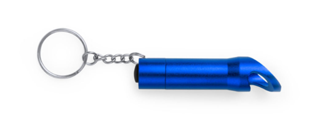 Брелок-открывалка с LED фонариком, синий Zaro, цвет синий