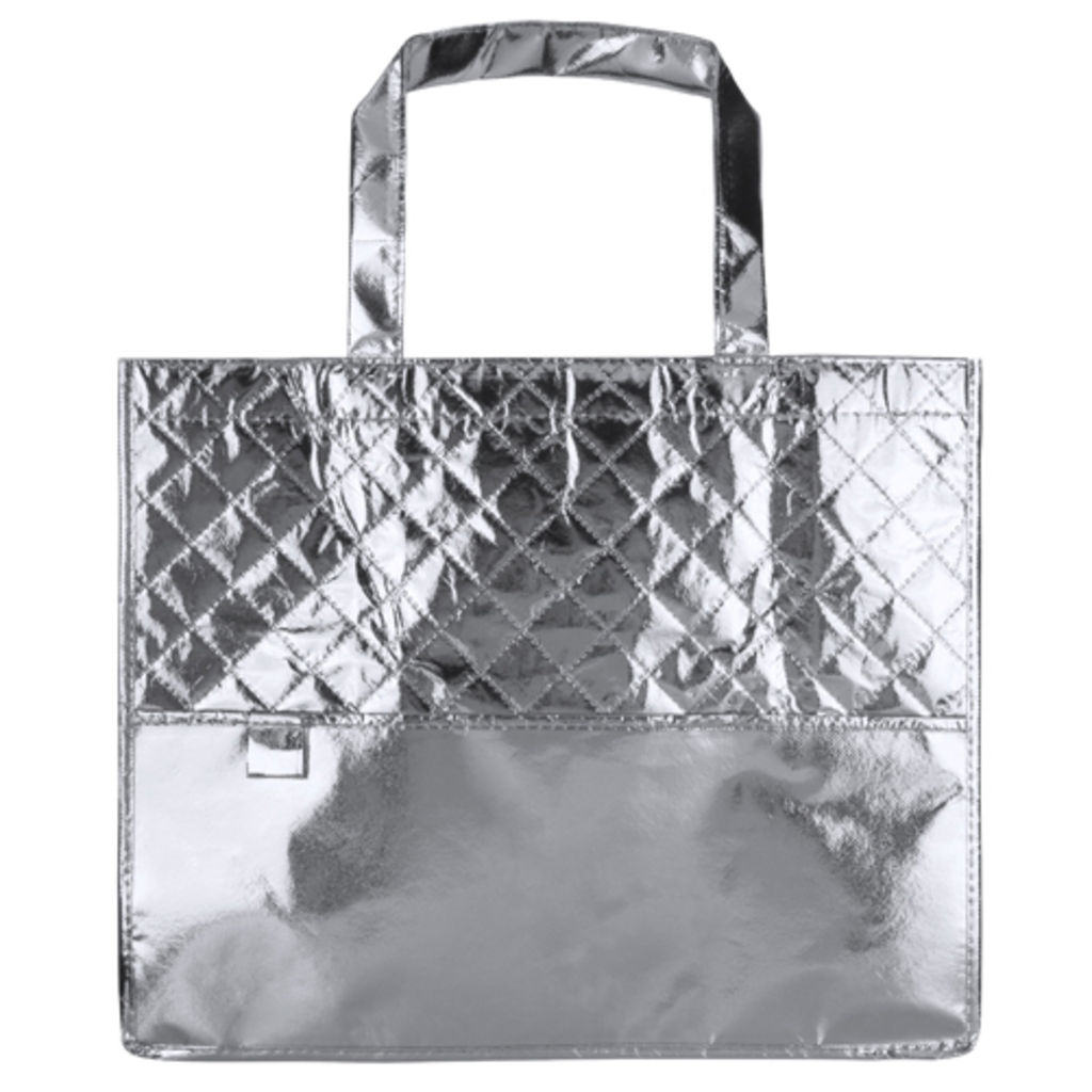 Пляжна сумка Mison, колір сріблястий