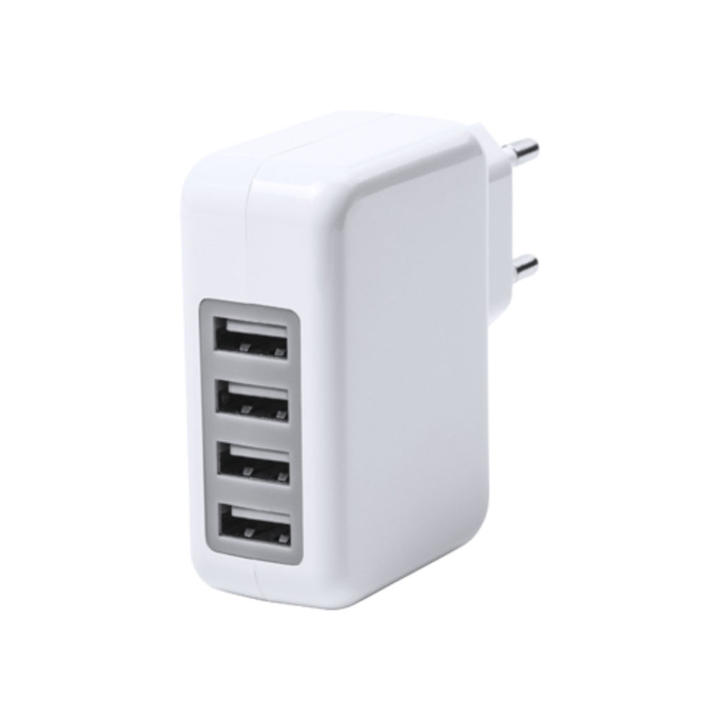 Зарядний пристрій USB Gregor, колір білий