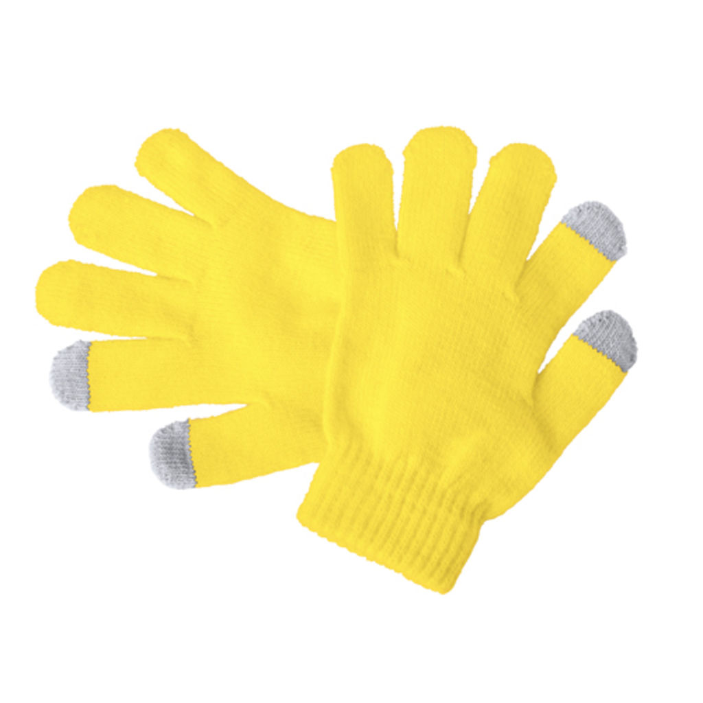 Перчатки сенсорные детские Pigun, цвет желтый