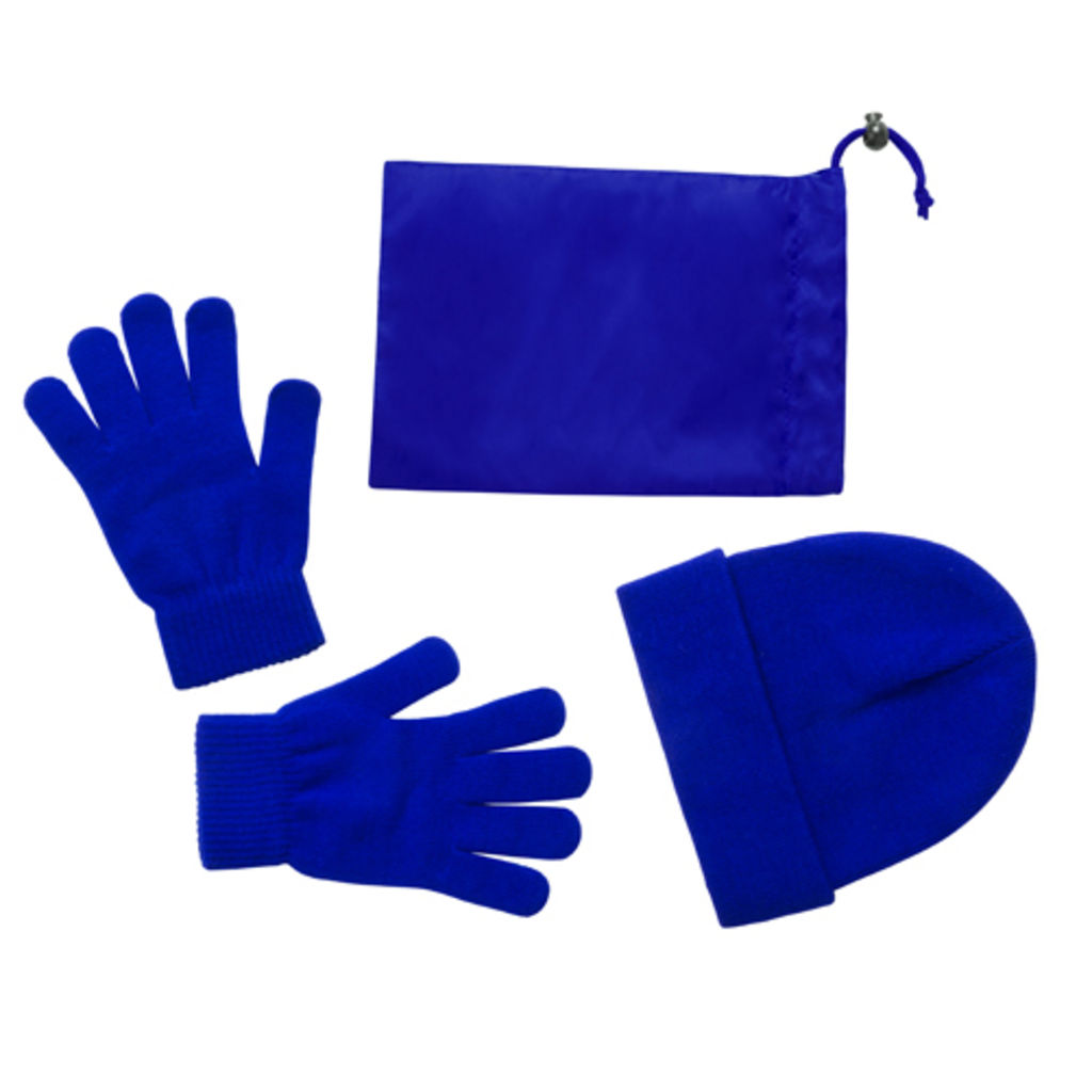Набір з шапки і рукавичок Duvel, колір синій