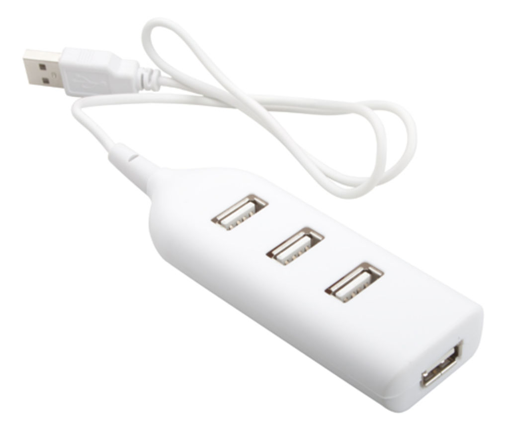 Хаб USB Ohm, колір білий