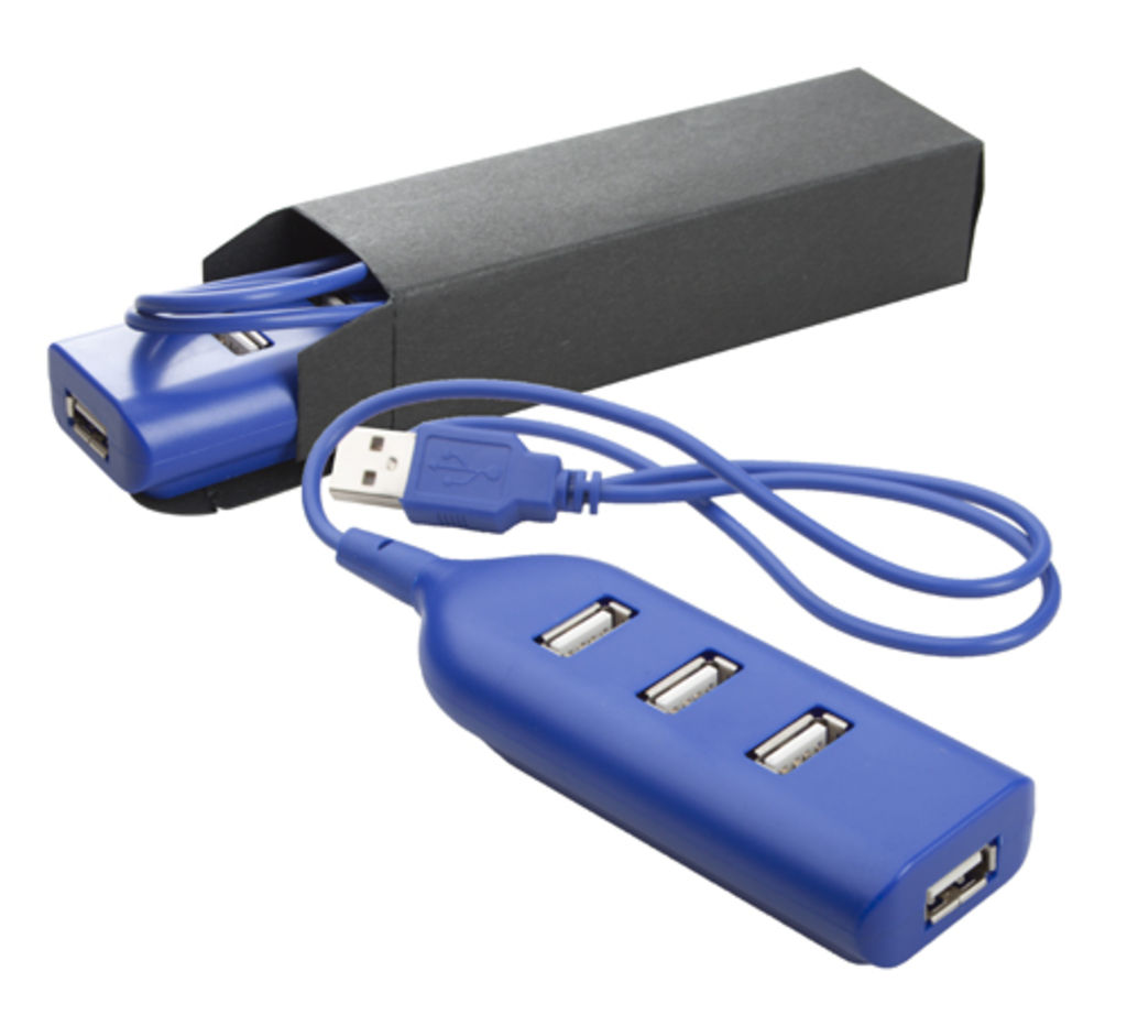 Хаб USB Ohm, колір синій