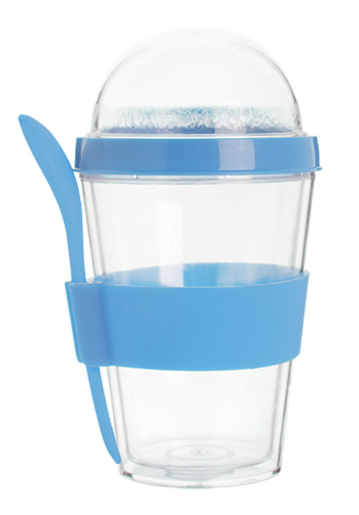 Чашка з ложкою Bircher, колір синій