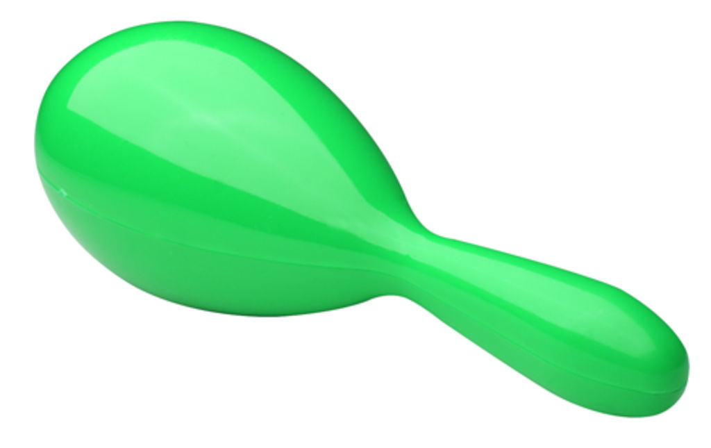 Пластиковий маракас Zigi, колір зелений