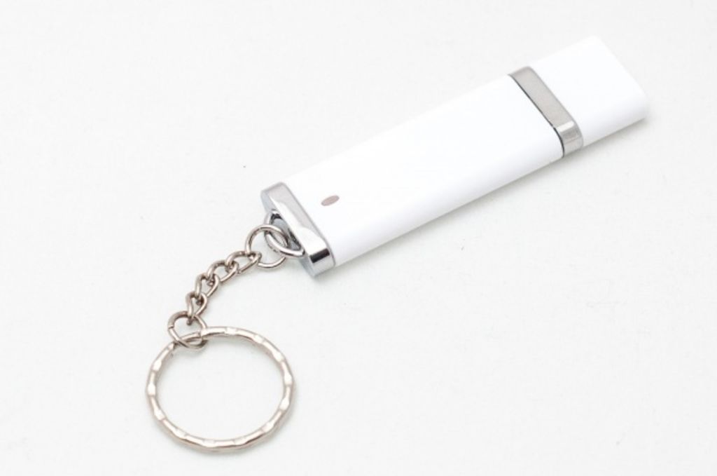 Флешка 4 Gb з пластику та металу, біла, з ковпачком - 170701-01-4- Фото №4