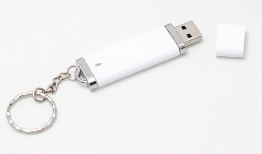 Флешка 4 Gb з пластику та металу, біла, з ковпачком - 170701-01-4- Фото №5