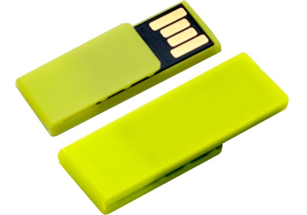 Флешка-прищіпка світло-зелена, 4 Gb пам'ять - 170740-07-4- Фото №4