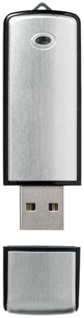 Флешка 8 Gb з ковпачком, чорно-срібляста - 170723-10-8- Фото №3