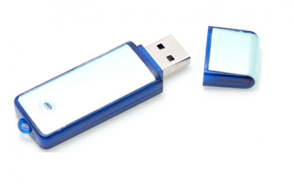 Флешка 8 Gb з ковпачком, синьо-срібляста - 170723-04-8- Фото №4