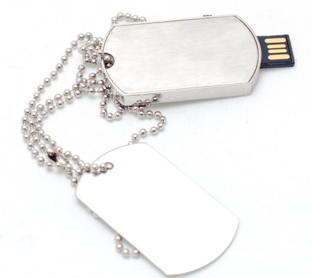 Флешка 8 Gb в виде военного жетона, металлическая - 170725-17-8- Фото №2