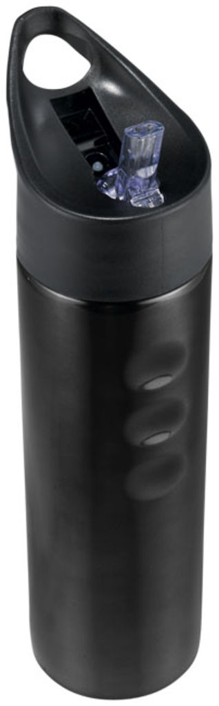 Сталева спортивна пляшка Trixie, колір суцільний чорний