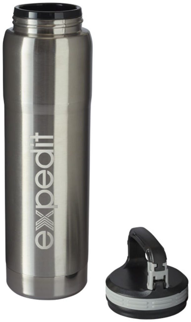 Вакуумная бутылка Hemmings с керамическим покрытием и медной изоляцией, цвет серебряный - 10046501- Фото №2 Вакуумная бутылка Hemmings с керамическим покрытием и медной изоляцией, цвет серебряный - 10046501- Фото №2