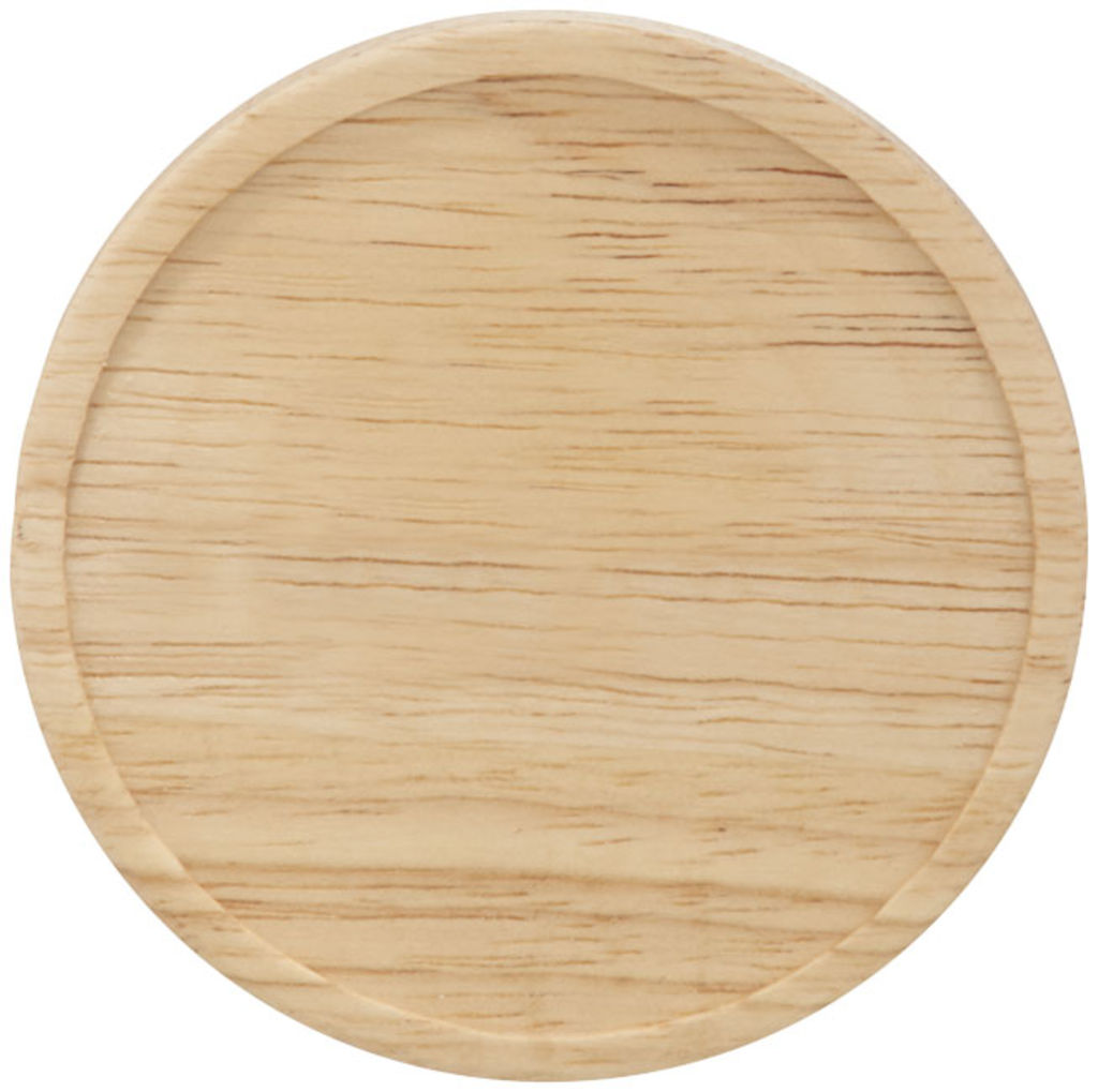 Керамическая чашка Hearth с деревянной крышкой/костером, цвет сплошной черный, лайм - 10046603- Фото №5