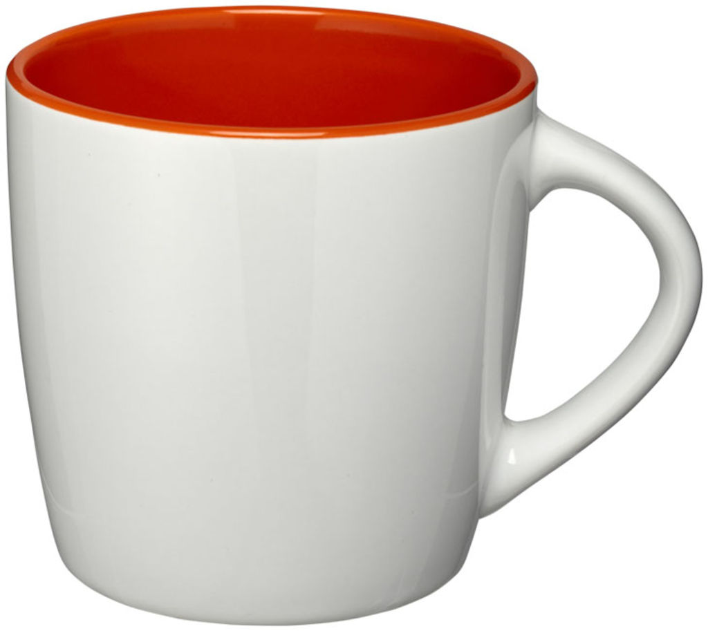 Керамічна чашка Aztec, колір білий, оранжевий