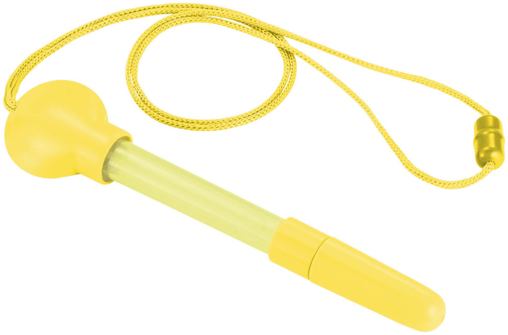 Ручка с мыльными пузырями, цвет желтый