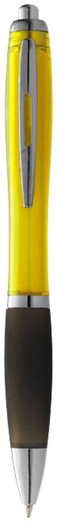 Ручка шариковая Nash, цвет желтый, сплошной черный