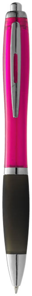 Ручка шариковая Nash, цвет розовый, сплошной черный