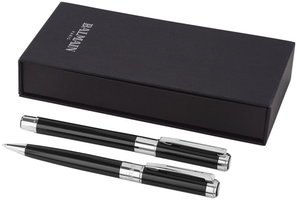 Подарунковий набір ручок Nocturne Duo, колір срібний