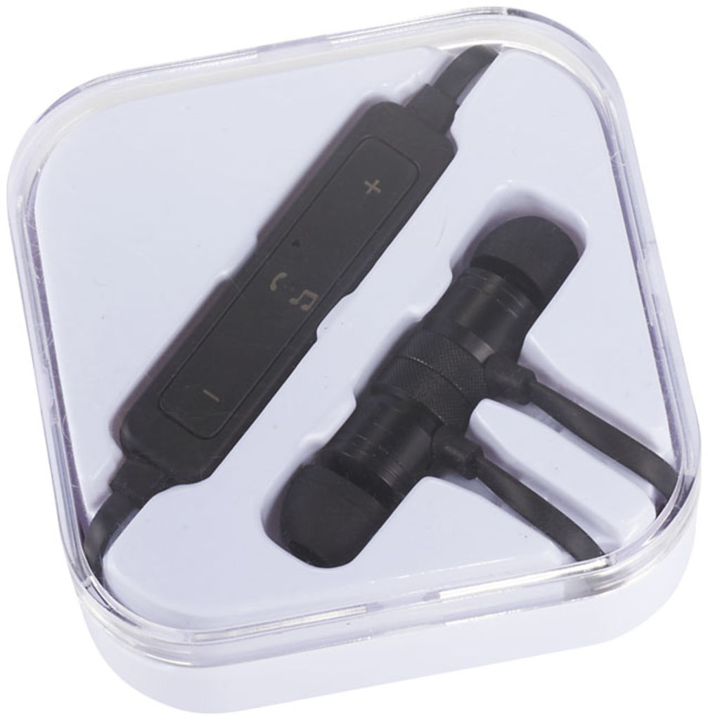 Навушники Martell магнітні з Bluetooth в чохлі, колір суцільний чорний