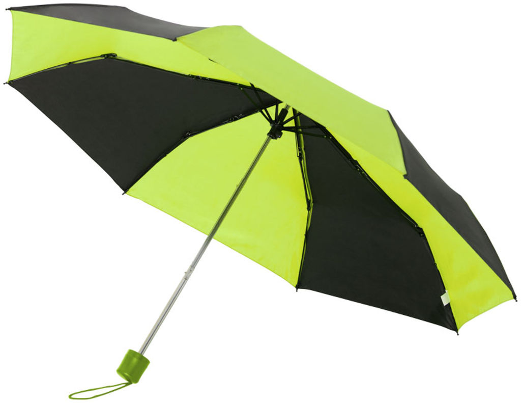 Зонт Spark  21'', цвет сплошной черный, зеленый