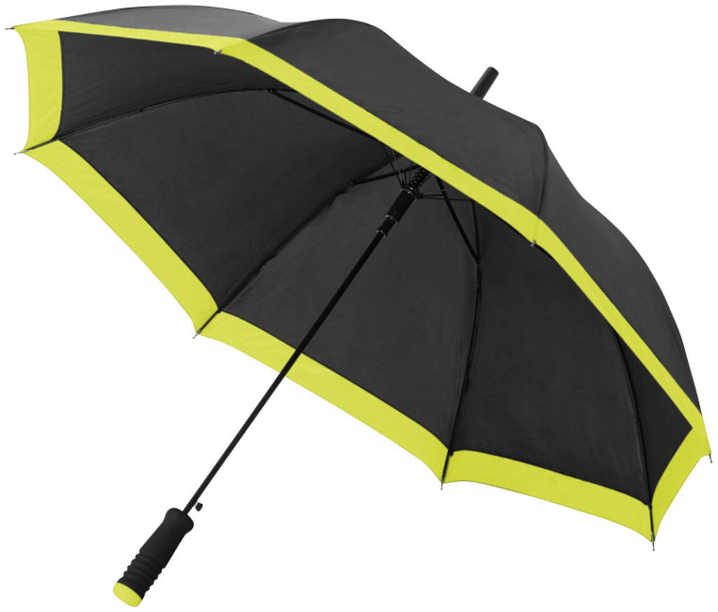 Зонт Kris  23'', цвет неоново-зеленый, сплошной черный