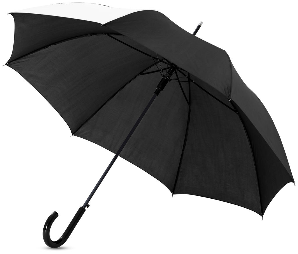 Зонт Lucy  23'', цвет белый, сплошной черный