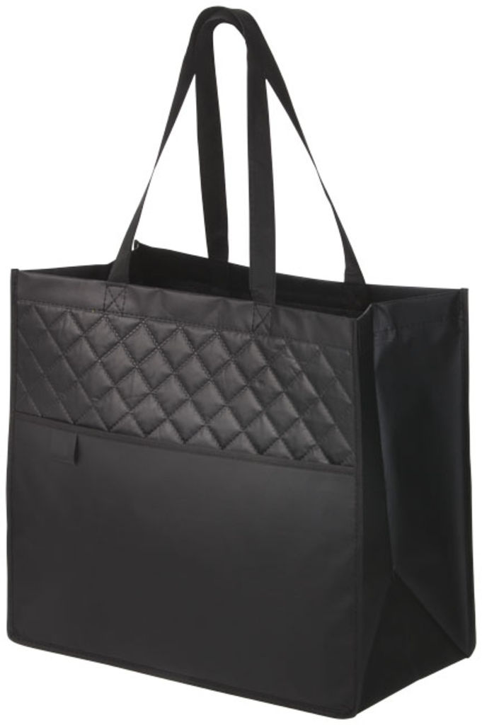 Стьобана ламінована сумка Cross, колір суцільний чорний