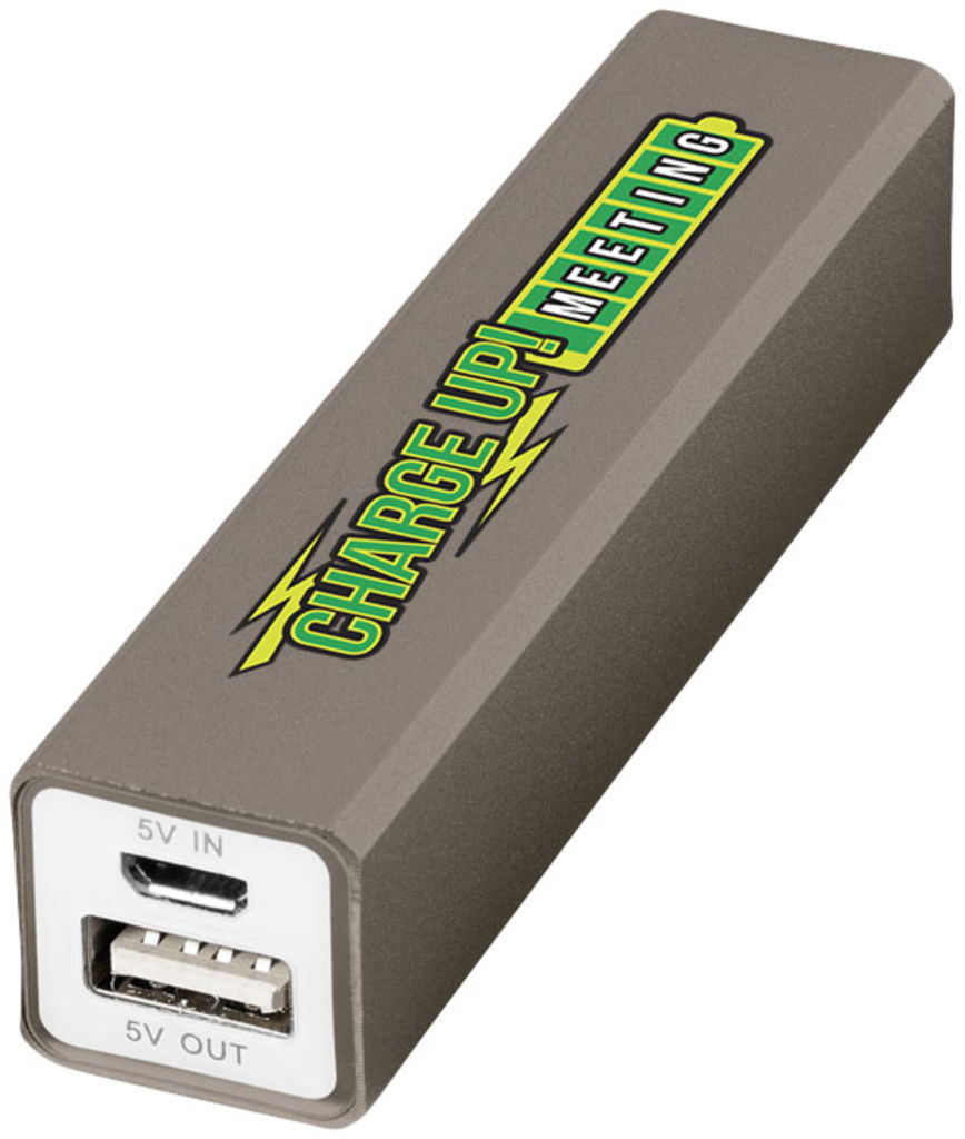 Рower bank Volt alu, цвет титановый - 12349206- Фото №3