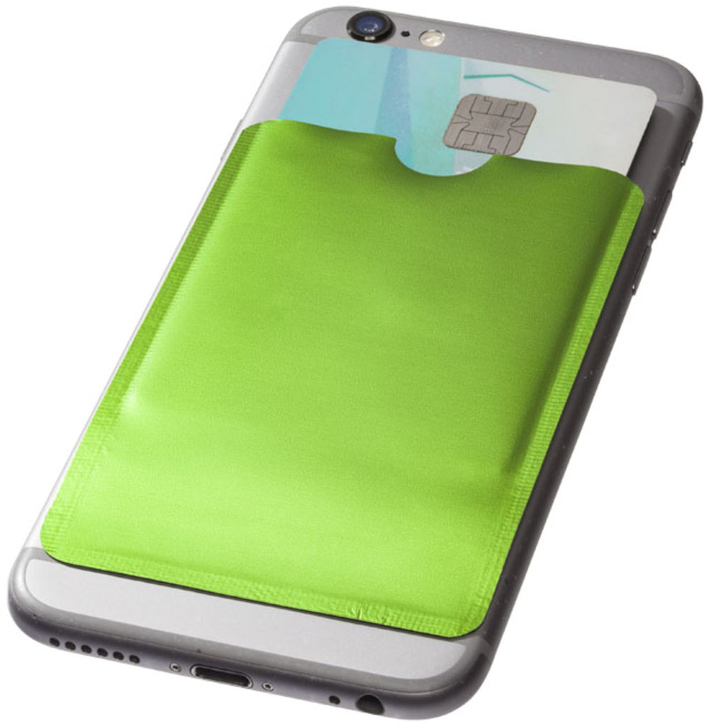 Гаманець для карт з RFID-чіпом для смартфона, колір лайм