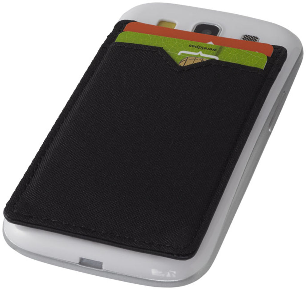 Бумажник RFID с двумя отделениями, цвет сплошной черный