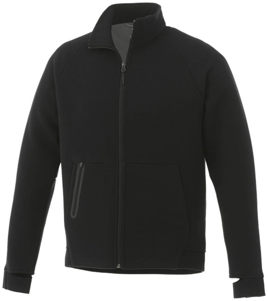 Трикотажна куртка Notch, колір суцільний чорний  розмір XS