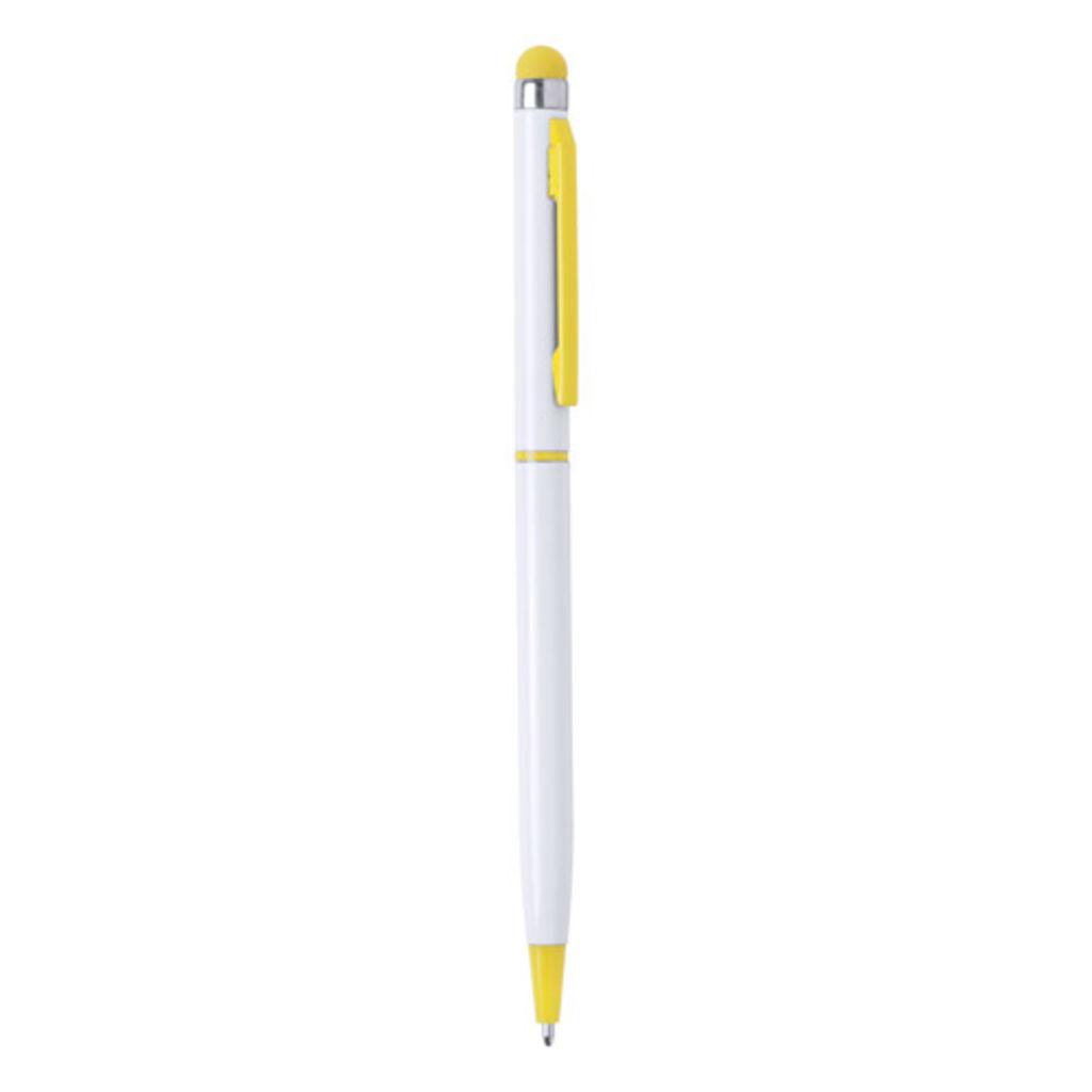 Ручка-стилус шариковая   Duser, цвет желтый