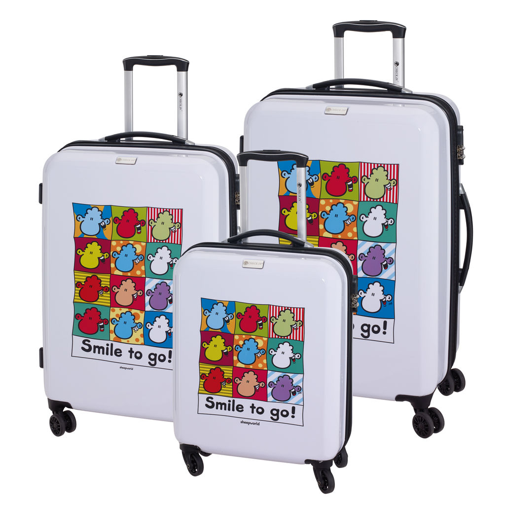 Набір з трьох валіз SHEEPWORLD L, XL, колір білий