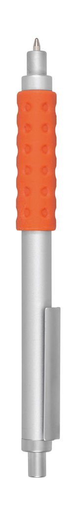 Ручка кулькова GRIP, колір сріблястий, помаранчевий